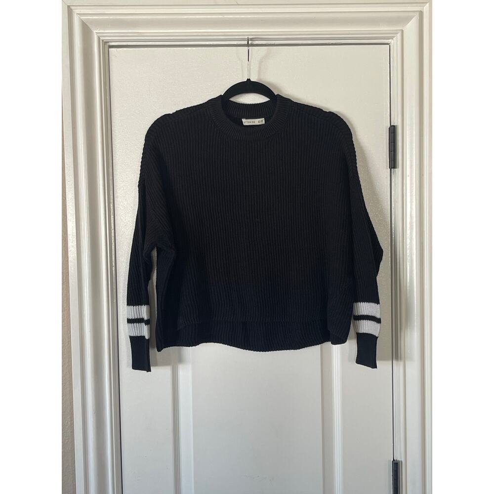 XS Cotton On RIB-KNIT SWEATER Black Size Oversized - Picture 3 of 4